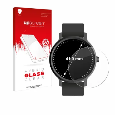 Produktbild von upscreen Schutzglas für Armbanduhren (Kreisrund, ø: 41 mm) Schutzfolie Panzer Folie Glas Display Schutz klar