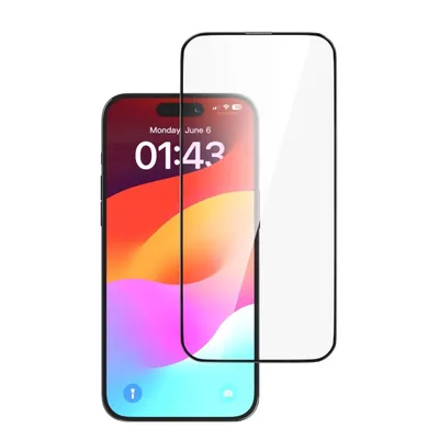 Produktbild von Devia Folie Star Series Vollbild-Gesamtansicht iPhone 15 Pro Schwarz