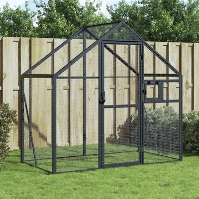 Produktbild von [Home] Voliere Anthrazit 179x100x185 cm Aluminium , Neue Mode 2024 im häuslichen Leben