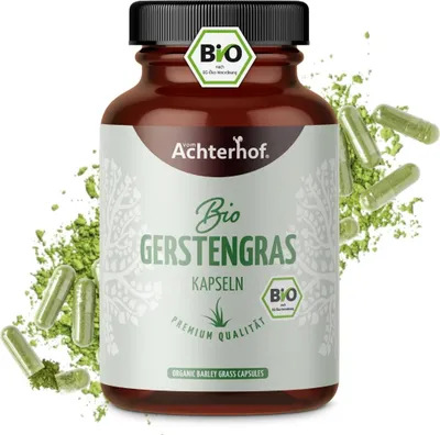 Produktbild von Achterhof Gerstengras Kapseln (180 Kapseln)
