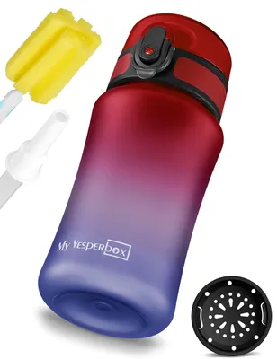 Kinder-Trinkflasche 350 ml, auslaufsicher, für Schule & Sport