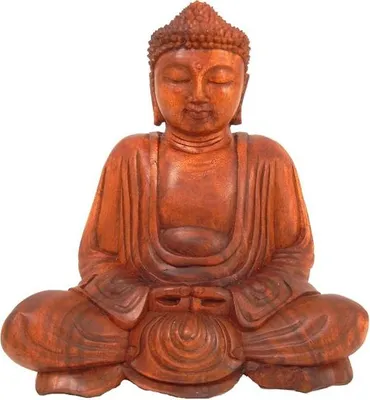 Produktbild von Buddha Figur meditierend aus Soar Holz, Grösse:ca. 30 cm