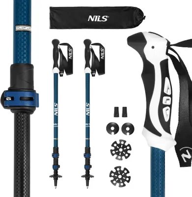 Produktbild von Nordic Walking Stöcke, Blau Aluminium, Verstellbar