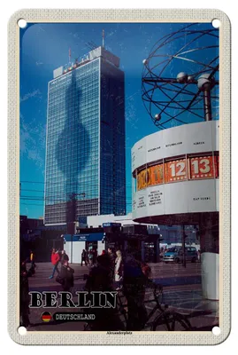 Produktbild von Blechschild Städte Berlin Alexanderplatz Hauptstadt 12x18cm Schild