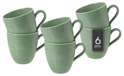 Produktbild von Kaffeetasse - Hellgrün - Porzellan - 350 ml - 6er Set