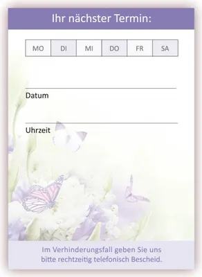 Produktbild von Premium Wellness Terminblock Set Blumen Schmetterlinge (12 Stück) - Hochwertige Terminblöcke für Ihre Kundentermine mit je 50 Terminblättern pro Block, besonders gut geeignet für Bereiche wie Wellness Reise Urlaub Touristik Hotel Gastronomie