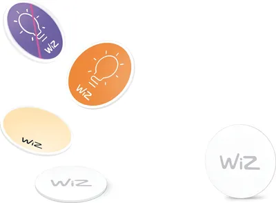 Produktbild von WiZ NFC-Tag, 4 Stück, Kabellos, NFC, Weiß, IP20, Kunststoff, Nicht erforderlich
