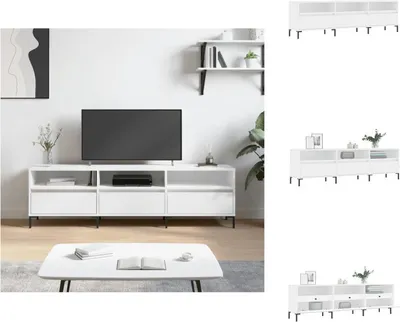 Obrázok produktu pre vidaXL TV skrinka biela 150x30x44,5 cm materiál na báze dreva - TV nábytok