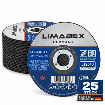 Produktbild von Trennscheiben 125 x 1.0 mm Metall Stahl Edelstahl INOX Rohre Profile Bleche Stangen 25 Stück