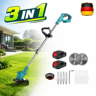 Produktbild von 3-in-1 Akku-Rasentrimmer 18V 800W Motorsense Freischneider 2 Akkus Ladegerät