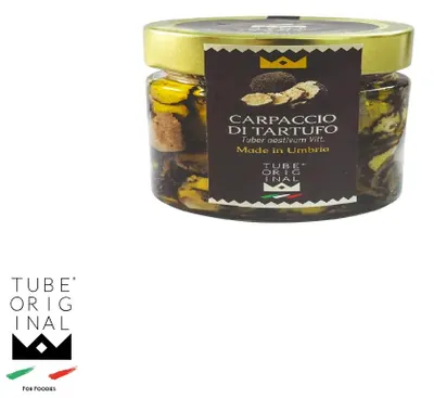 Produktbild von TubeORIGINAL Geschenkset „Trüffel Gourmet“ – Trüffel-Carpaccio 80 g, Geriebener Sommertrüffel 90 g, Steinpilz-Trüffelcreme 200 g