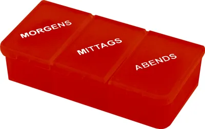Produktbild von Sundo Pillendose mit 3 Fächern - Rot