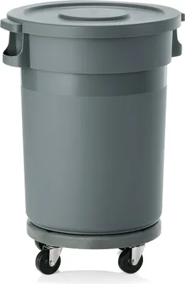Image de Poubelle 80 L, polypropylène, 4 roulettes pivotantes