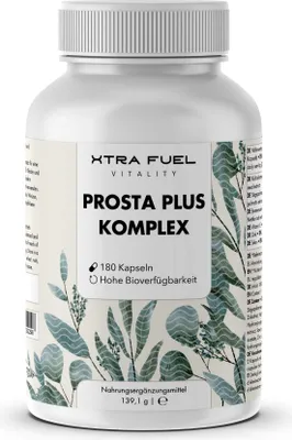 Produktbild von Prostata Kapseln - Prosta Plus Komplex - Effektive Formel mit Kürbiskern & Sägepalme – 1x Dose (180x Prostata Kapseln)