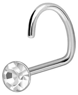 Produktbild von Nasenpiercing, Nasenstecker 925er Silber Nasenstecker Spirale KRISTALL