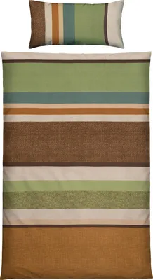 Produktbild von Erwin Müller Bettwäsche braun-grün 1x 135x200 cm + 1x 40x80 cm
