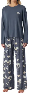 Produktbild von Schiesser Casual Fashion Schlafanzug Bequemes Set aus Langarm-Shirt und langer Hose, Weicher Single Jersey für höchsten Komfort, Optimale Bewegungsfreiheit und Körperklima