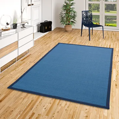 Produktbild von Sisalteppich Natura Blau Bordüre Blau, Größe:300x400 cm