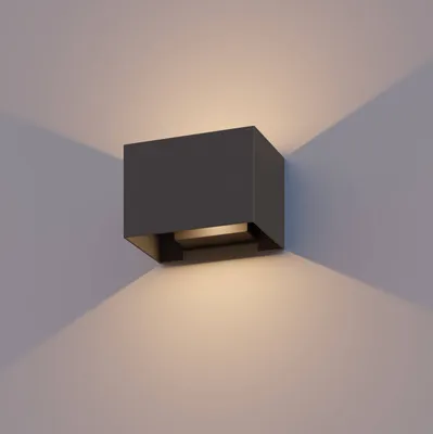 Produktbild von Calex Venice Wandleuchte, für Außen & Innen, warmweißes Up & Down Licht, einstellbarer Lichtstrahl, wasserdicht, Anthrazit