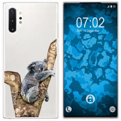 Produktbild von PhoneNatic Case kompatibel mit Samsung Galaxy Note 10+ Silikon-Hülle Vektor Tiere Koala M9