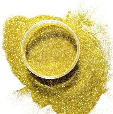 Image de Goldglitter, 100 g – paillettes dorées fines et scintillantes, idéales pour les joints, les peintures et les décorations.