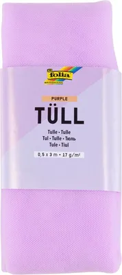 Image de Tulle fin, couleur lilas, dimensions : 500 mm x 3 m