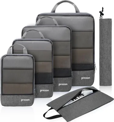 Produktbild von Packwürfel Gepäckorganizer Set - Erweiterbarer Kofferorganizer für Reisen oder zur Aufbewahrung zu Hause