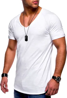 Produktbild von behype. Herren T-Shirt BHSOLIN Herren Basic Kurzarm V-Neck Oversized Shirt V-Ausschnitt