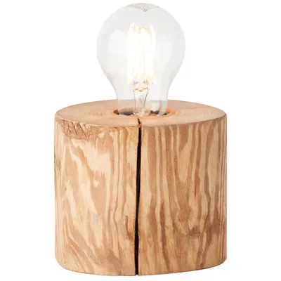Produktbild von Tischlampe, 10 cm Höhe, Ø 10 cm, E27, 25 W, Holz, kiefer gebeizt