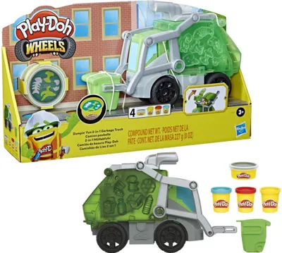 Produktbild von Hasbro F5173 Play-Doh Wheels 2-in-1 Mllabfuhr Mllwagen Kinder Knete
