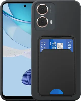 Obrázek produktu pro Vhodné pro Motorola Moto G 2023 Pouzdro na telefon s TPU držákem karet - Flexibilní zadní kryt Pouzdro ze silikonu TPU s přihrádkou na karty - černé - Smartphonics