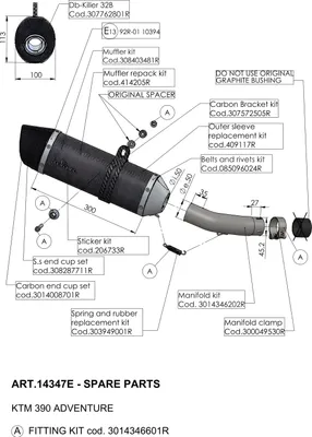 Produktbild von Nietensatz LeoVince Auspuff-Ersatzteil Nietenband inkl. Nieten für 0429 / 0430 / 10394