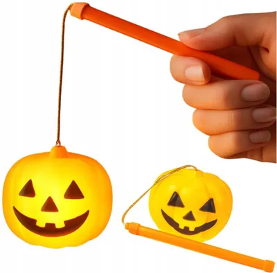 Produktbild von Halloween-Laterne - Kürbis-förmige Lampe - Leuchtende Dekoration - LED-Dekoration - Batteriebetrieben