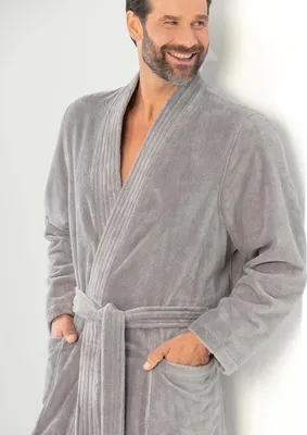 Produktbild von Cawö Herren Kimono 800 Farbe graphit Größe 58/60