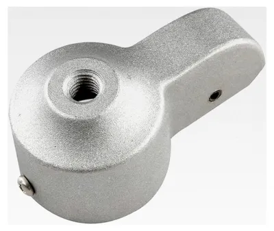 Produktbild von Fahnenmast Riemenscheibe Zubehör mit Nylon Riemenscheibe für 2 Zoll Flaggenstangen aus Aluminiumlegierung (Silber)