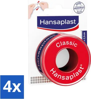 Produktbild von Hansaplast Classic Heftpflaster - Pflasterrolle - Wundpflaster - Wundversorgung - 5m x 2,5cm - Vorteilspack - 4 Stücke
