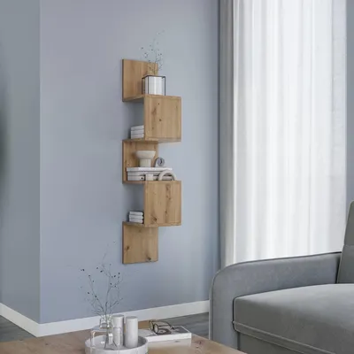 Obrázek produktu pro Designová závěsná police GALATEA - dub artisan