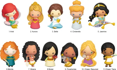 Produktbild von Disney 3D PVC-Taschenanhänger Ultimate Princess Series 31 Display (24)