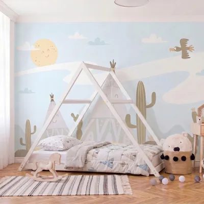 Produktbild von Hausbett APACHE mit Lattenrost/ Kinderbett 90x190 - Weiß