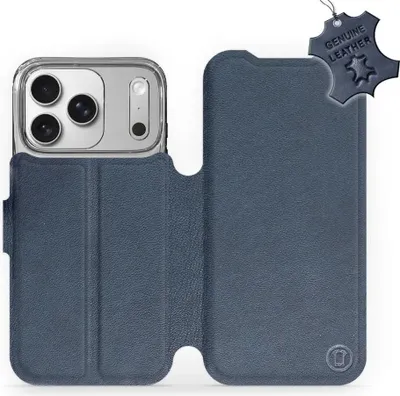 Immagine prodotto di Custodia in vera pelle per iPhone 17 Pro, Mobiwear Leather, blu scuro