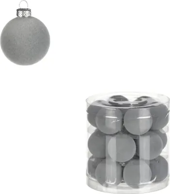 Obrázek produktu pro Autronic Sametové ozdoby, pr. 4 cm (18 ks) VAK132 GREY