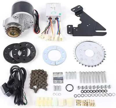 Obrázek produktu pro 350W 36V horské kolo Modified Electric Bike Thumb Turn Kit Horské kolo Conversion Custom, kartáčový motor s volnoběžným kolem, sada pro konverzi elektrického kola pro kolo