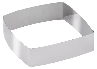 Zdjęcie produktu dla Obręcz do deserów/tortów „Viereck” wypukła 180 mm