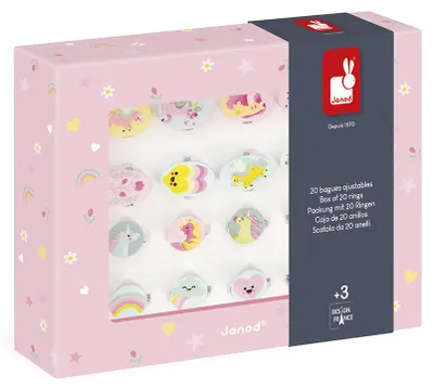 Obrázek produktu pro Janod jednorožec - sada 20 dřevěných šperků