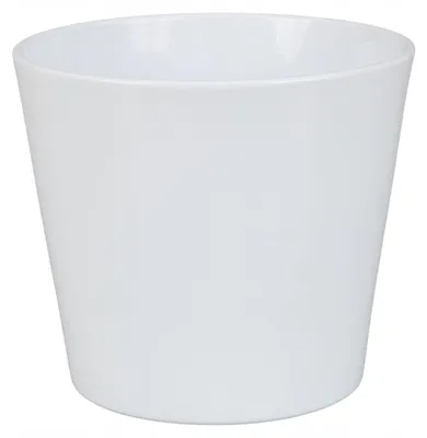 Produktbild von Cermax Keramik Übertopf Weiß Glanz Ø28 cm H 24,5 cm