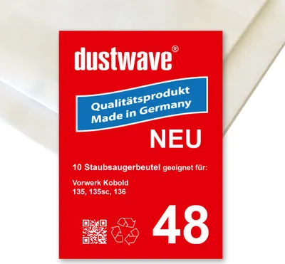 Produktbild von Megapack - 30 Staubsaugerbeutel passend für Vorwerk - Kobold 136 Bodenstaubsauger - dustwave® Markenstaubbeutel  Germany