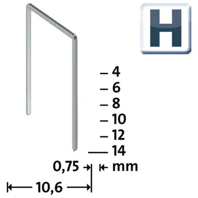 Produktbild von NOVUS Klammer H 37 6MM 5000ST SUPERHART
