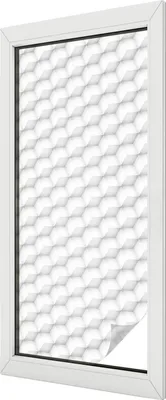 Obrázok produktu pre Vitrážová fólia na okno - 116x50 cm - vitrážový vzor - nepriehľadná dekoratívna fólia na ochranu súkromia - samolepiaca, UV ochrana - trojrozmerná mriežka