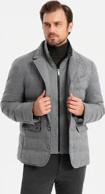 Zdjęcie produktu dla Ombre Clothing Übergangsjacke für Männer Reider grau XL