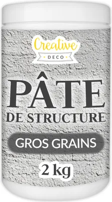 Image de Creative Deco Modeling Paste Pâte de Structure Gros Grains 2kg Gris